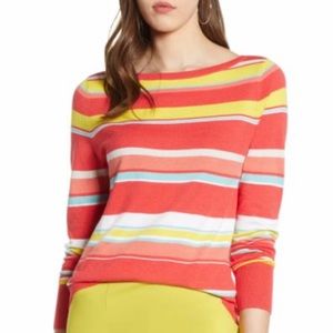 Halogen Lightweight Striped Sweater Size Medium